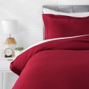 AmazonBasics Polyester Microfiber Quilt Cover Set with pillow cover - Single, 2-Piece (66x90-inch), Burgundy...