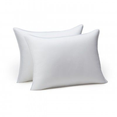 AmazonBasics Polyester Ultra Soft Down Alternative Bed Pillows Large 2 Pack- 20X26 inches (50.8 cmX66.04 cm)