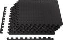 AmazonBasics Puzzle Exercise Mat with EVA Foam Interlocking Tiles - Black...