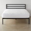 AmazonBasics Hypoallergenic Polycotton Quilted Lightweight Mattress Topper, 18 Deep, King (White)...