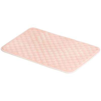 AmazonBasics Rippled Memory Foam Bath Mat - Pack of 2, Small, Pink