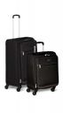 AmazonBasics Set of 2 (53 cm + 74 cm) Black Softsided Trolleys...