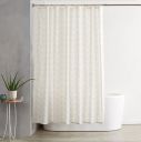 AmazonBasics Shower Curtain with Hooks - 72 x 72 inches...