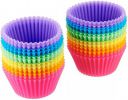AmazonBasics Reusable Silicone Baking Cups (Multicolor ) -Pack of 24...
