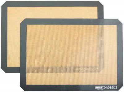 AmazonBasics Silicone Baking Mat Sheet, Set of 2 (Size 11.6 X16.5 inches)