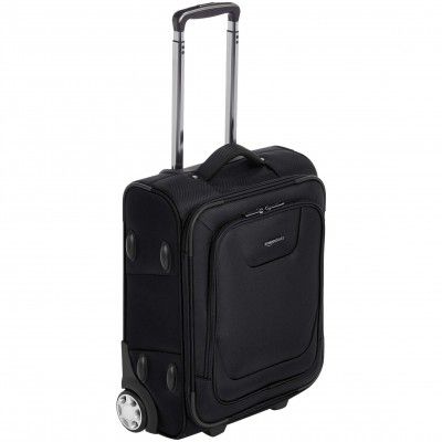 AmazonBasics Softside Carry-On Luggage Suitcase With TSA Lock And Wheels - 19 inch 48 cm, Black