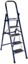 AmazonBasics Super Clamber - Non-Trip and Flat-Foldable Step Ladder, with Anti-Skid Steps and Double-Grip Technology, 5 Steps (Steel, Blue & White)...