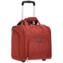 AmazonBasics Underseat Carry-On Rolling Travel Luggage Bag - Red Quilted...
