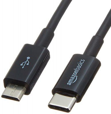 AmazonBasics USB Type-C to USB Type-C 2.0 Cable for Charging Adapter, Smartphone - 3 Feet (0.9 Meters) - Black