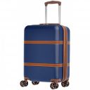 AmazonBasics Vienna Expandable Hardsided ABS Cabin Trolley with Extreme Scratch Resistance - 51 cm, Blue...