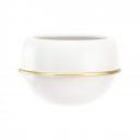 AmazonBasics Wall Planter, Round - White/Brass...
