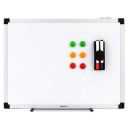 AmazonBasics Whiteboard Drywipe Magnetic with Pen Tray and Aluminium Trim,Includes 6 magnets, 1 eraser, and 2 dry-erase markers, 2.95 ft x 1.96 ft (WxH)...