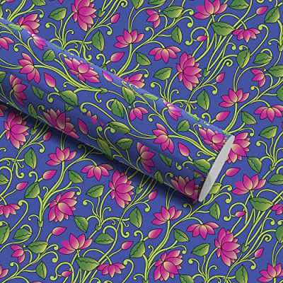Ambiyaa Lotus Raas Gift Wrapping Paper Sheets (20x30 inch/49x73 cm) Pack of 12