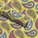 Ambiyaa Sunshine Paisley Gift Wrapping Paper Sheets (20x30 inch/49x73 cm) Pack of 24...