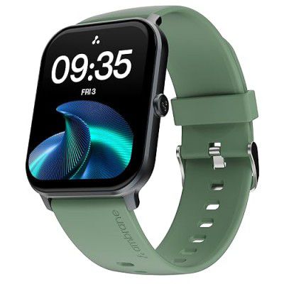 Ambrane 1.78" AMOLED Display, Bluetooth Calling SmartWatch (Glaze, Green)