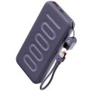 Ambrane 10000mAh Slim & Compact Powerbank with in-Build Type C Cable, 22.5W Fast Charging...