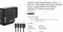 Ambrane 100W Charger Adapter, 4 Ports - 3 Type C & 1 USB (RAAP H100, Black)...