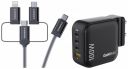 Ambrane 100W Charger Adapter, 4 Ports - 3 Type C & 1 USB for iPhone & Android, MacBook & Type C Laptop, (RAAP H100, Black) & Ambrane 3 in 1 Mobile Charing Cable...