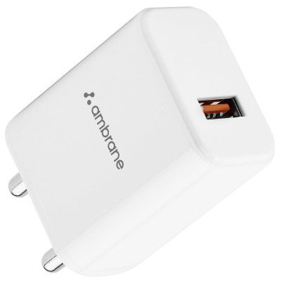 Ambrane 18W Wall charger USB Port, Quick Charge 3.0 (RAAP M10)