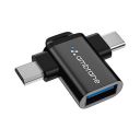 Ambrane 2 in 1 OTG Adapter Micro USB+USB Type C to USB Female Connector...