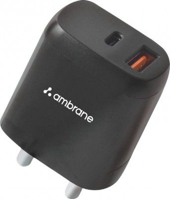 Ambrane 20 W 3 A Wall Charger for Mobile (Black)
