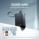 Ambrane 20000mAh Small Pocket Size Powerbank (MiniCharge 20, Black-Blue)...
