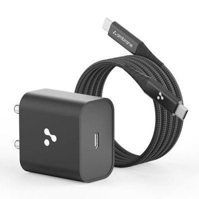 Ambrane 20W Type C Mobile Charger Adapter, Fast Charging for Android