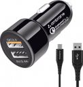 Ambrane 27 W Qualcomm Certified Turbo Car Charger (Black, With USB Cable)...