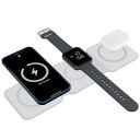 Ambrane 3-in-1 Wireless Charger with 20W BoostedSpeed, Foldable Design, Wide Compatibility (AeroSync Tripad, White)...
