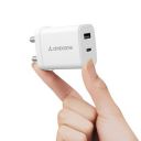 Ambrane 30W Dual Port GaN Charger, USB & Type C Fast Charging Adapter For iPhone 16/15/14/13/12/11...