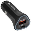 Ambrane 38W Fast Car Charger with Quick Charge 3.0 and Power Delivery Type-C & USB Port Wide Compatibility (RAAP C11, Black)...