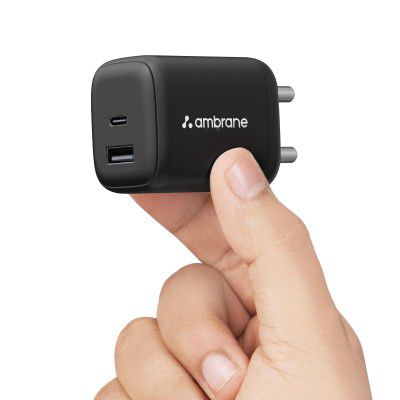 Ambrane 45W Dual Port GaN Charger, USB & Type C Port