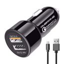 Ambrane 5.4A Dual USB Rapid Car Charger (Qualcomm Certified) with 18W Quick Charge 3.0 + Micro USB Cable (ACC-11QC-M, Black)...