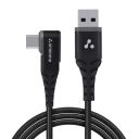 Ambrane 60W / 3A Type C Fast Charging Unbreakable 1.5m L Shaped Braided Cable...