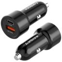 Ambrane 60W Fast Car Charger with Dual Output, 60W Total (30W USB + 30W Type C PD) Fast Charging Compatible with All Cars for iPhone & Android Smartphones and Tablets (ACC60, Black)...