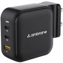Ambrane 65W Charger Adapter, 3 Ports - 2 Type C & 1 USB Samsung, Type C Laptops for All Devices (RAAP G65)...