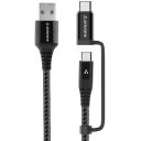 Ambrane 2 in 1 Type-C & Micro USB Cable with 3A Fast Charging Mobile Cable...