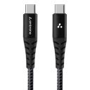 Ambrane Fast 100W Output Cable with Type-C to Type-C for Mobile, Laptop, Macbook & Table Charging,Braided Cable, 1.5m Length (ABCC-100, Black-Grey)...