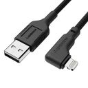 Ambrane Lightning Cable, 12W Fast Charging, L Shape (ABLLS-10, Black)...