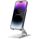 Ambrane Metallic Mobile Holder for All Smartphones, Tabs, Kindle, iPad Mobile Holding Tabletop Stand, 180 Perfect View, Height Adjustment, Foldable Design (Twistand Pro, Silver)...