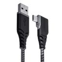 Ambrane Micro USB Cable, 3A Fast Charging, L Shape for Easy Holding, 480mbps Data Transmission, 1.25m...