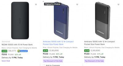 Ambrane Power Bank Starting @ ₹599
