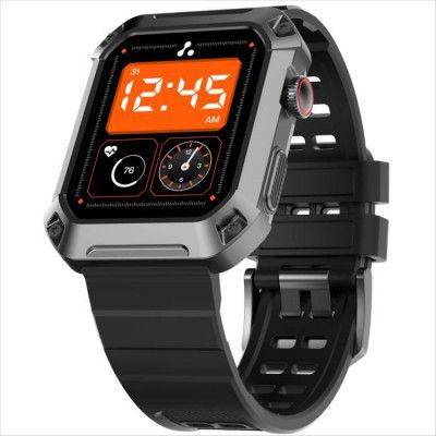 Ambrane Stud 1.85 Sporty Rugged Metal Body, Uni Pair BT Calling Smartwatch