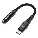 Ambrane Type C to 3.5 mm Audio Jack Connector, Headphones Jack Converter for Samsung, oneplus, ipod and other devices (ACXS-1, Black)...