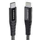 Ambrane Type-C to Lightning USB Cable, 22.5W Fast Charging (ABTL-125 Black)...