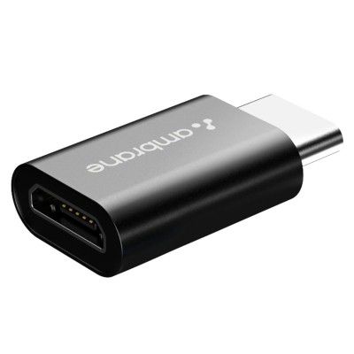 Ambrane Type-C to Micro USB OTG Adapter for 3A Fast Charging and Data Sync