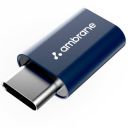 Ambrane Type-C to Micro USB OTG Adapter for 3A Fast Charging and Data Sync- Compatible with All Type-C Enabled Devices Blue...