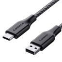 Ambrane Unbreakable 60W / 3A Fast Charging 1.5m Braided Type C Cable (RCT15A, Black)...