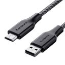 Ambrane Unbreakable 60W / 3A Fast Charging 1.5m Braided Micro USB Cable (RCM15)...