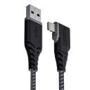 Ambrane USB to Lightning 12W Fast Charging, L Shape for Easy Holding (ABLL-125 Black)...